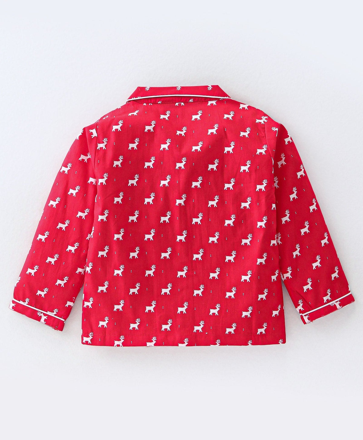 Enfance Core Full Sleeves All Over Printed Nightsuit-Red