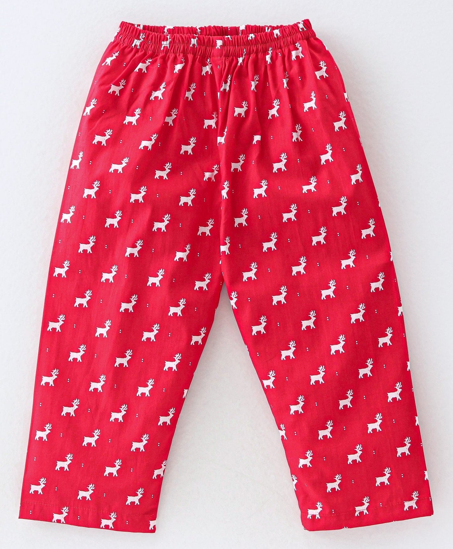 Enfance Core Full Sleeves All Over Printed Nightsuit-Red