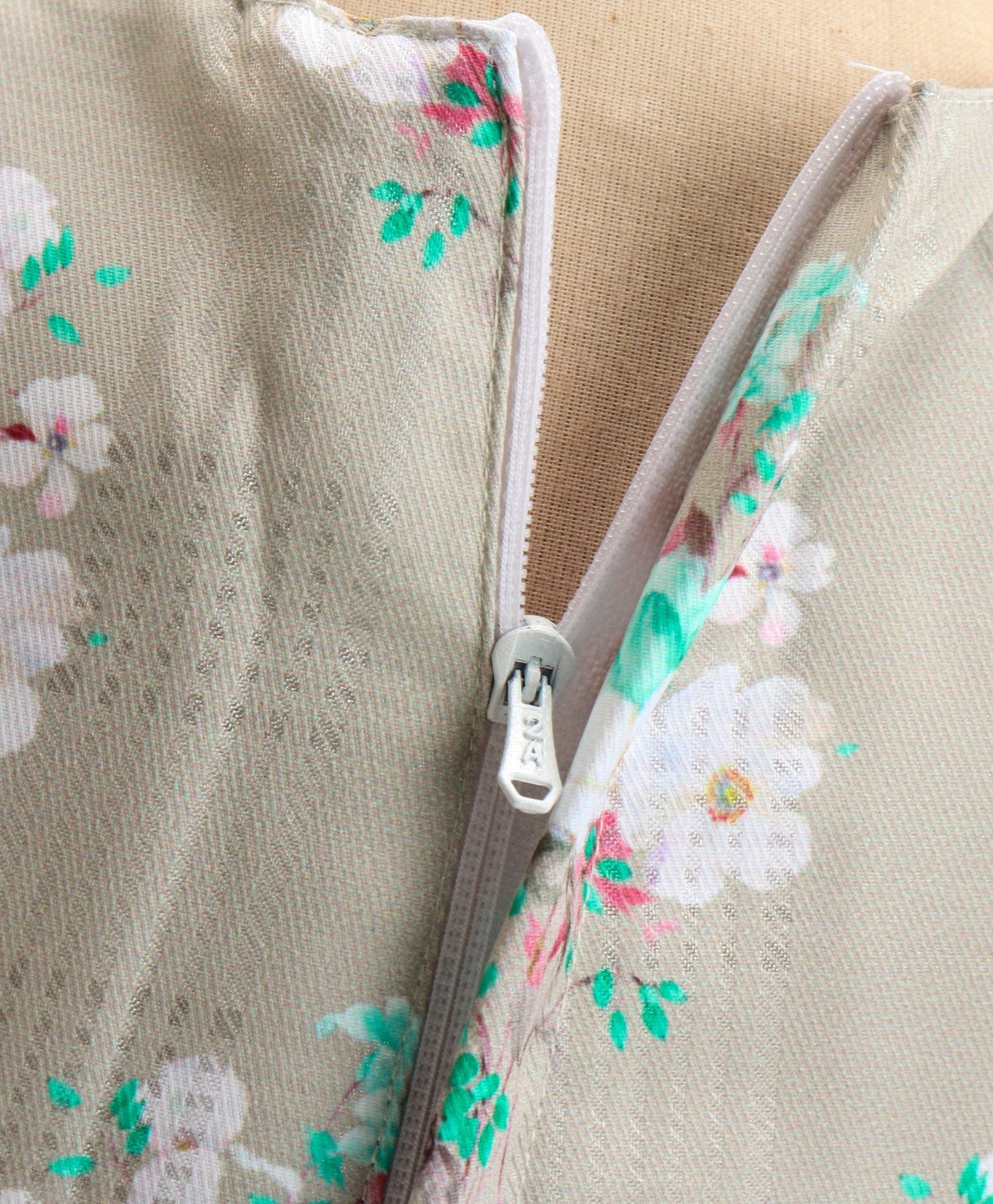 Enfance Sleveless Floral Printed  Dress With  Jacket-L.Green