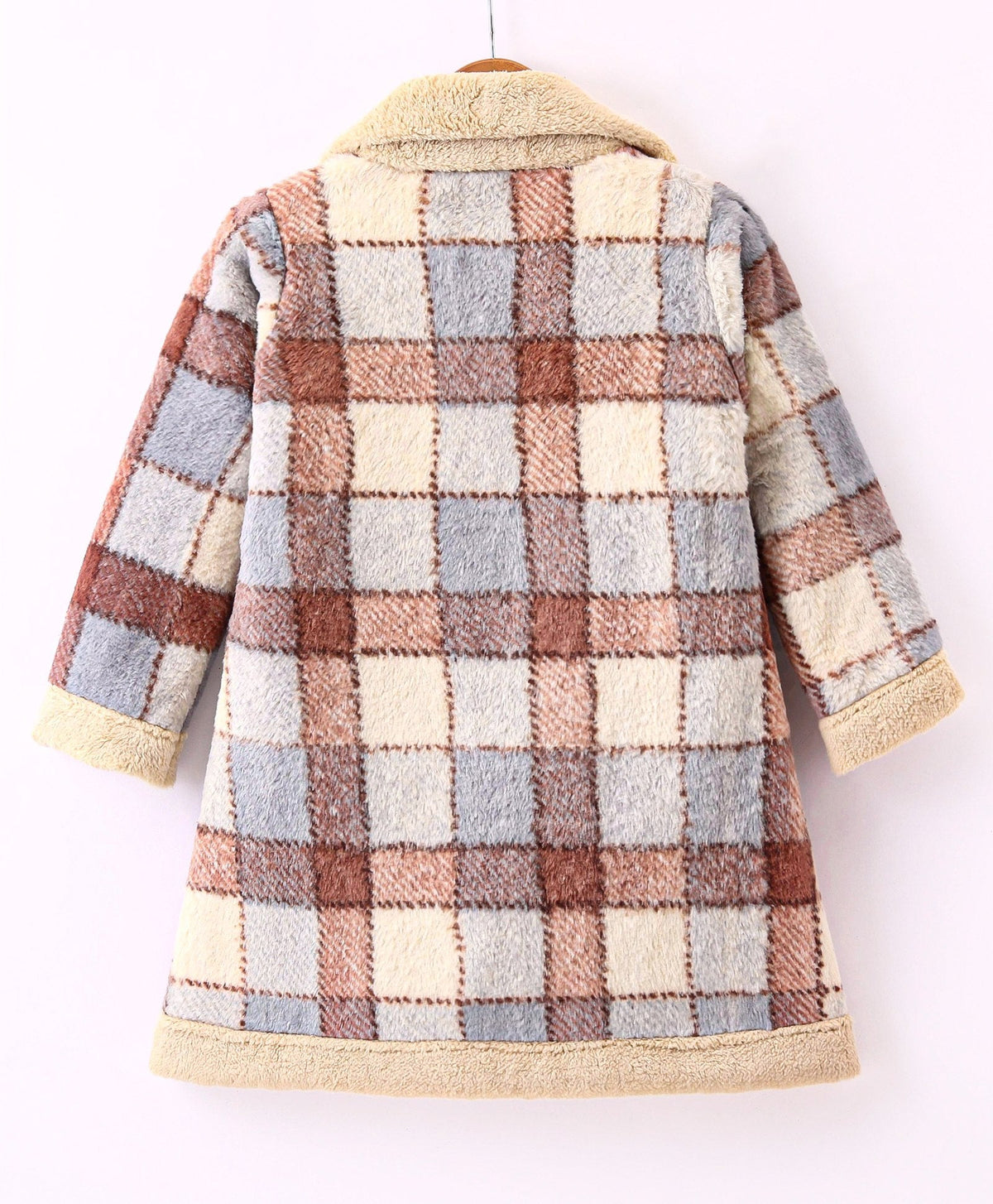 Enfance Full Sleeves Solid Long Jacket -Cream