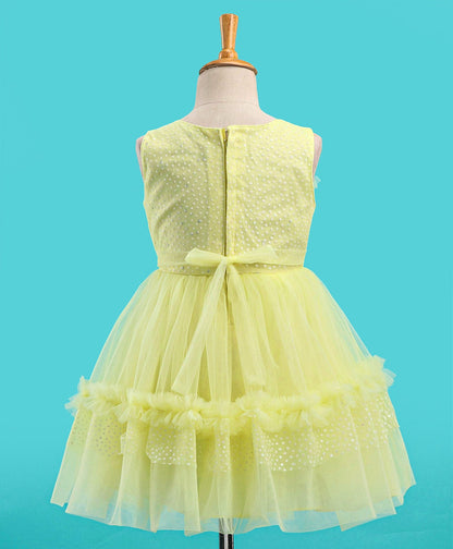 Enfance Sleeveless Solid Dress -Lemon