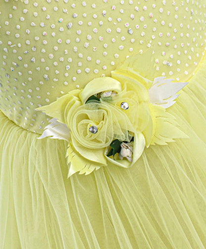 Enfance Sleeveless Solid Dress -Lemon