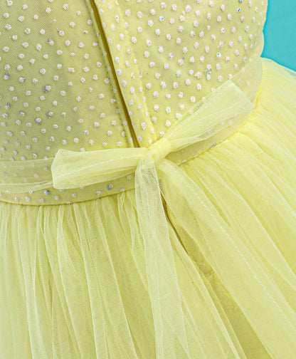 Enfance Sleeveless Solid Dress -Lemon