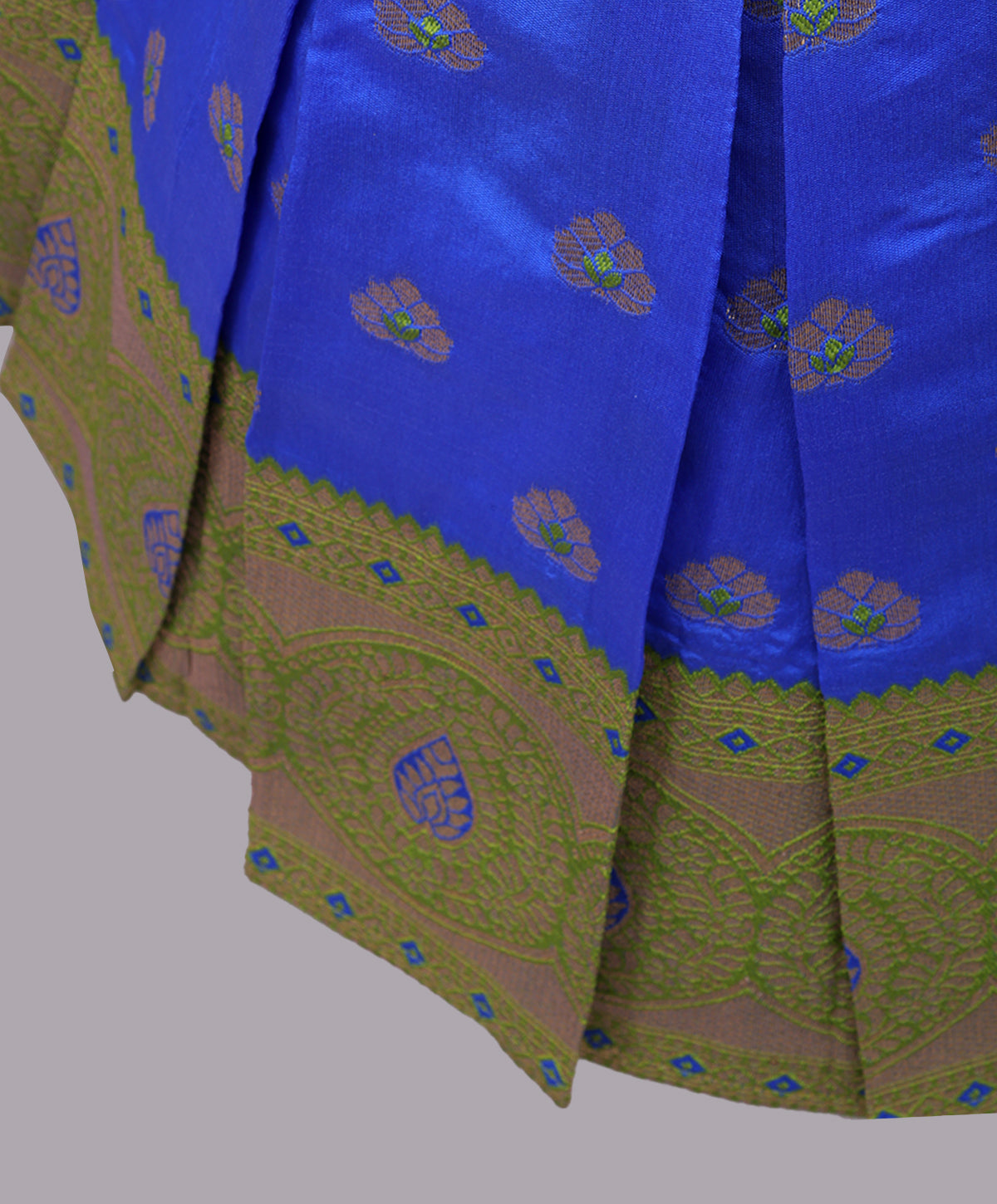 Enfance Half Puffed Sleeves Beads Embellished Paisley Detailed Dress - Navy