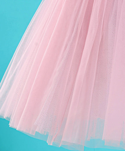 Enfance Sleeveless  Flare Party Dress-Peach
