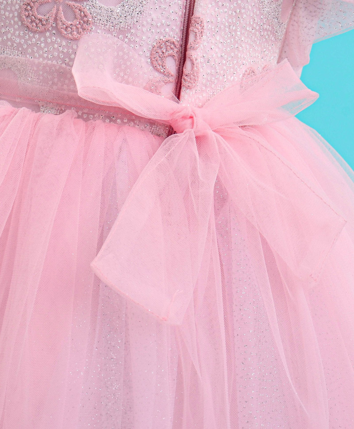 Enfance Sleeveless  Flare Party Dress-Peach
