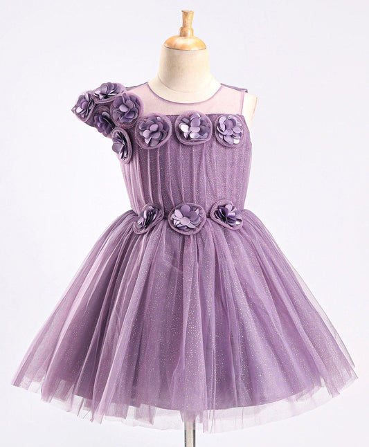 Enfance Sleeveless Flare Dress -Magenta