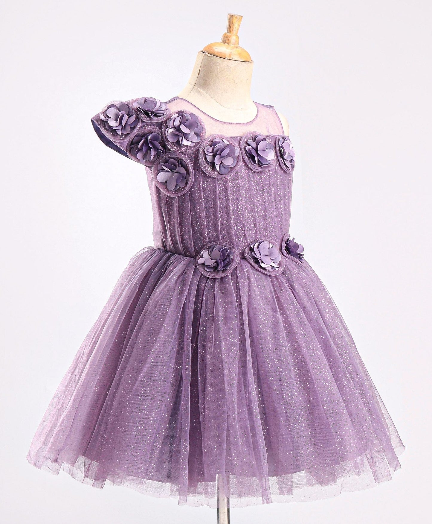 Enfance Sleeveless Flare Dress -Magenta