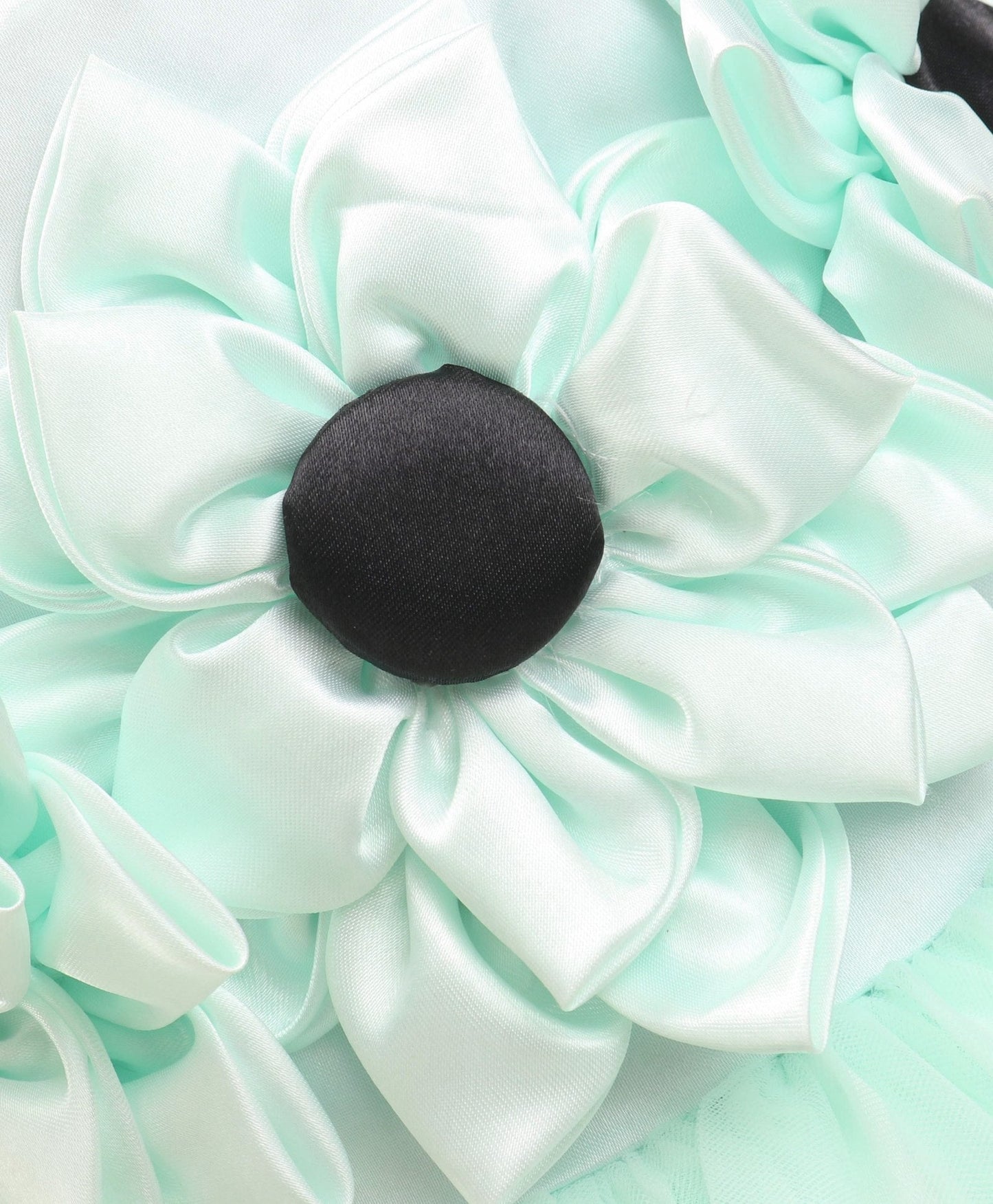 Enfance Sleeveless Flower Applique Solid Dress With Hairband-S.Green