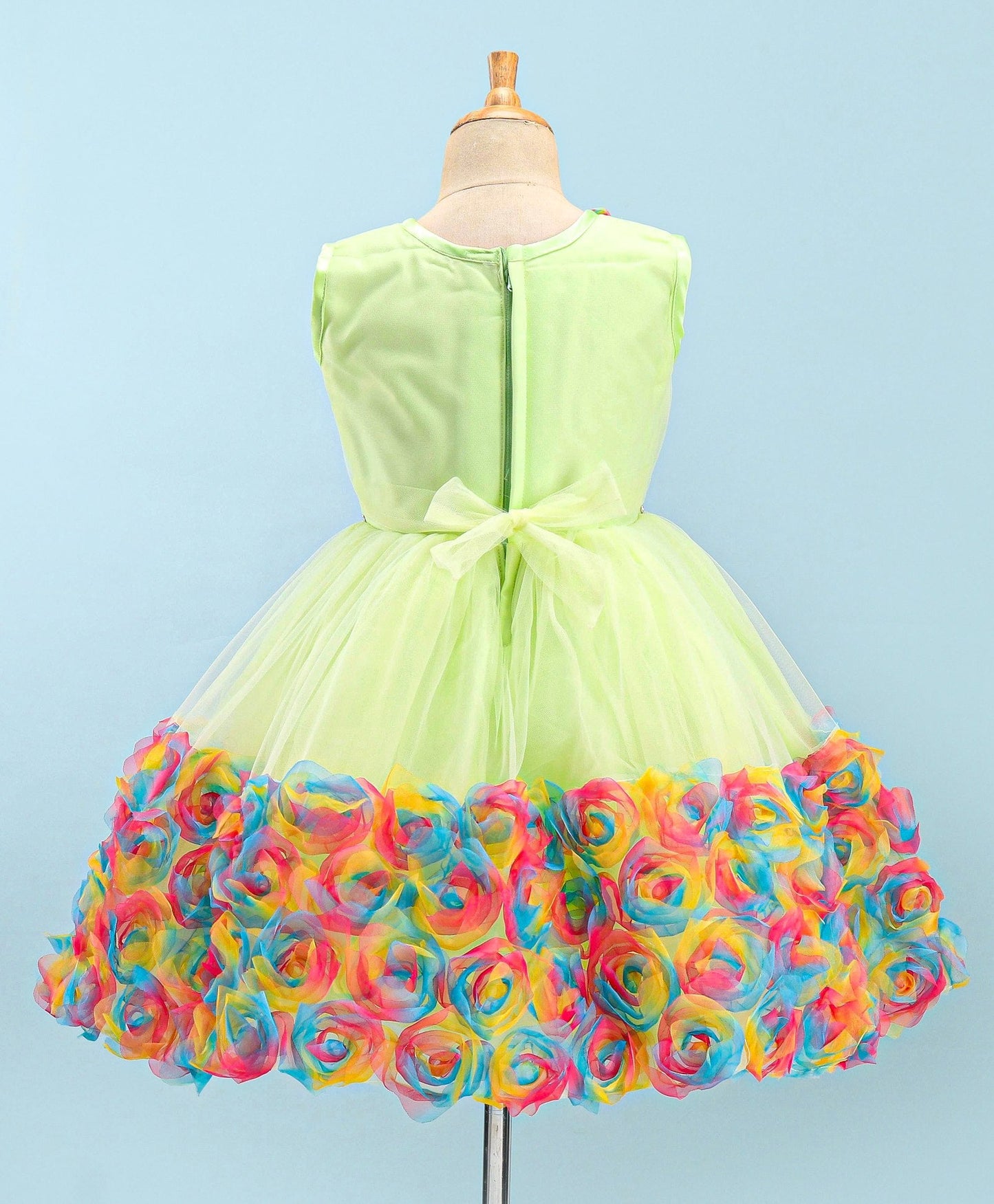 Enfance Sleeveless Flare Dress-Light Green