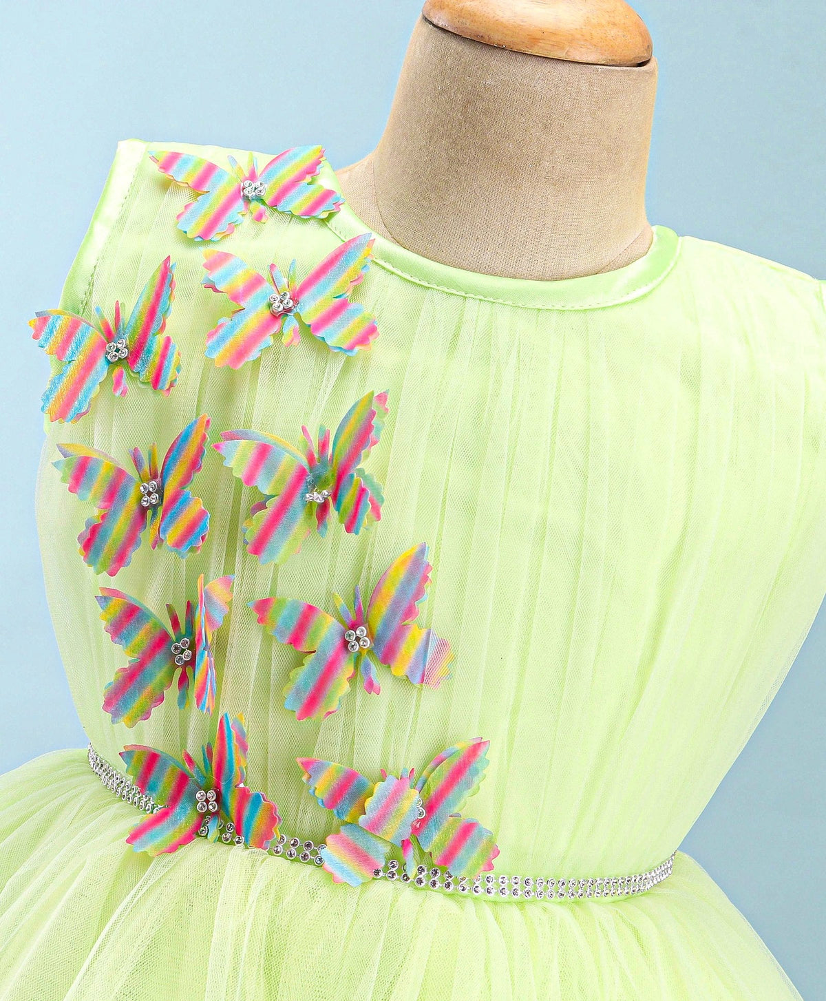 Enfance Sleeveless Flare Dress-Light Green