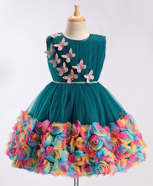 Enfance Sleeveless Flare Dress-P.Blue
