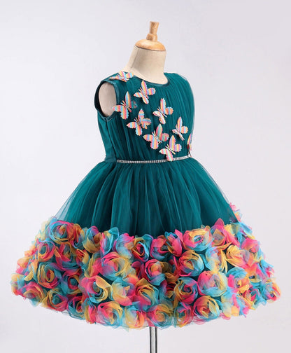 Enfance Sleeveless Flare Dress-P.Blue