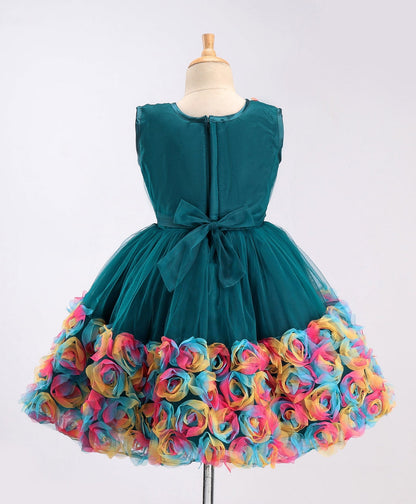 Enfance Sleeveless Flare Dress-P.Blue
