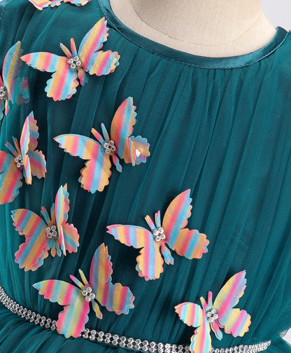 Enfance Sleeveless Flare Dress-P.Blue