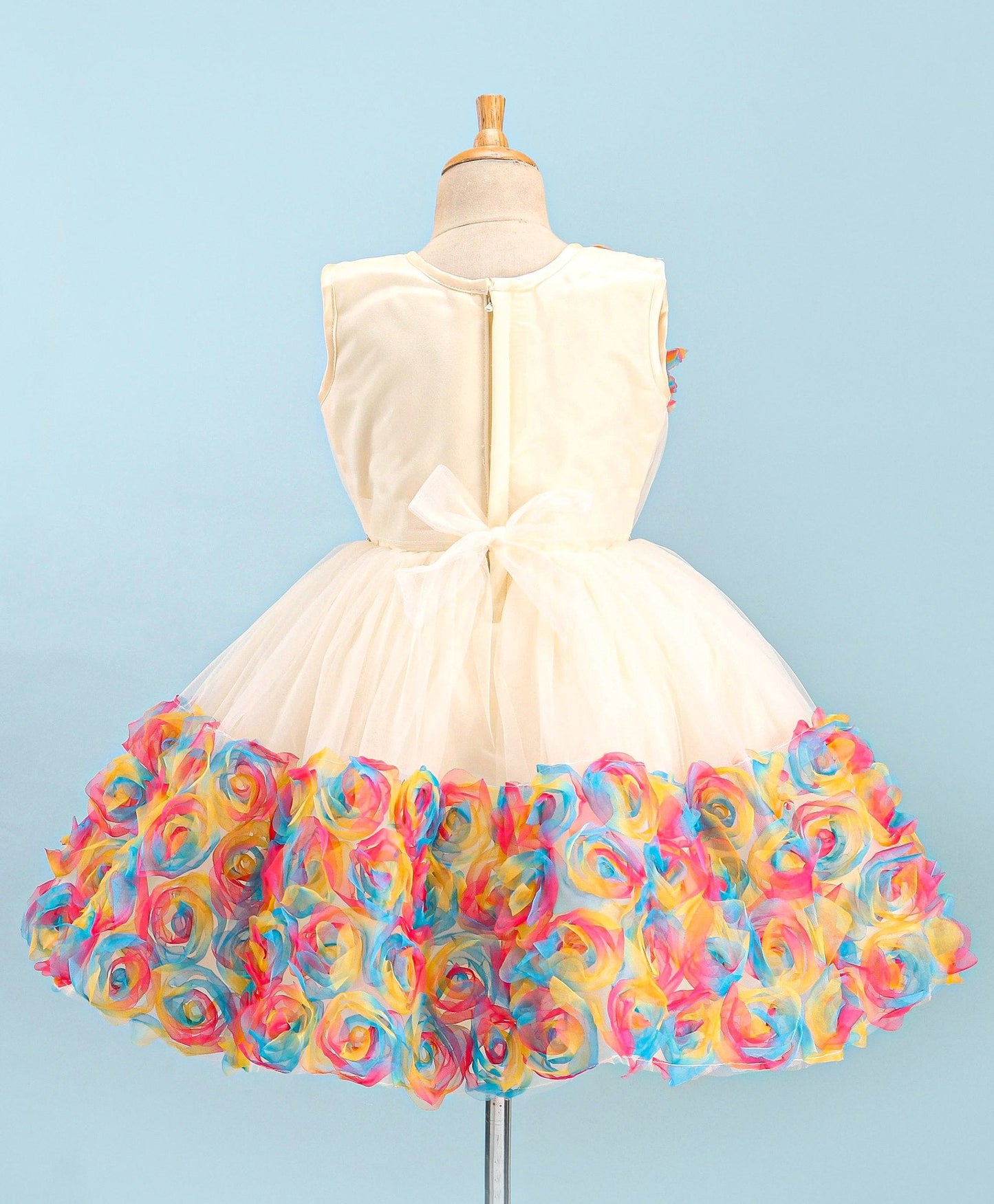 Enfance Sleeveless Flare Dress-Cream
