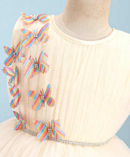 Enfance Sleeveless Flare Dress-Cream