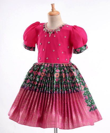 Enfance Sleeveless Flare Dress -Pink