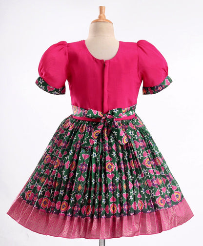Enfance Sleeveless Flare Dress -Pink