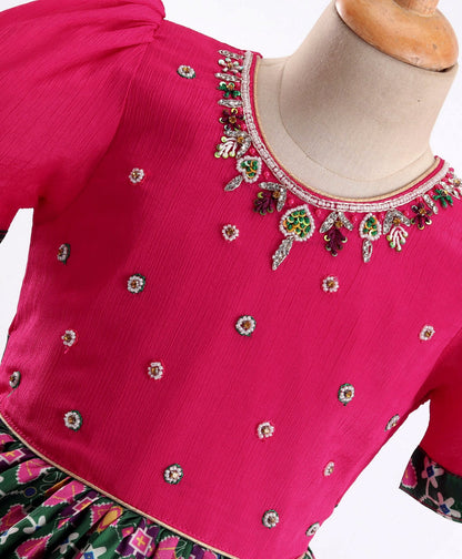Enfance Sleeveless Flare Dress -Pink