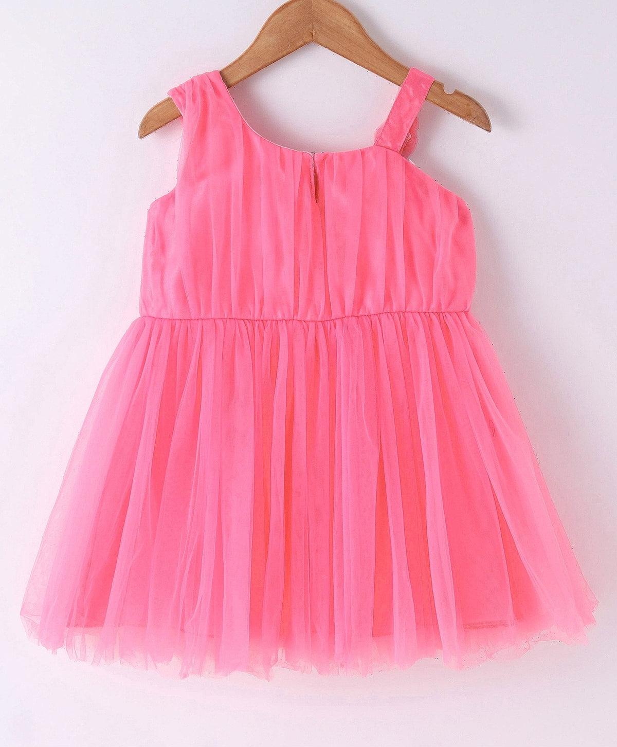 Enfance Sleeveless Flower Applique Solid Dress-Rani