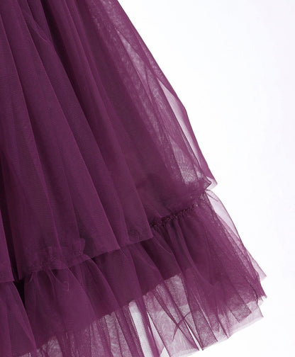 Enfance Sleeveless Flower Applique Solid Dress -Wine