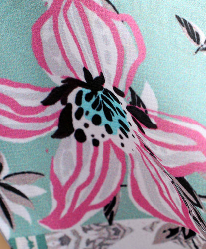 Enfance Full Sleeves Flower Printed Asymmetrical Dress With  Shrug - Pink