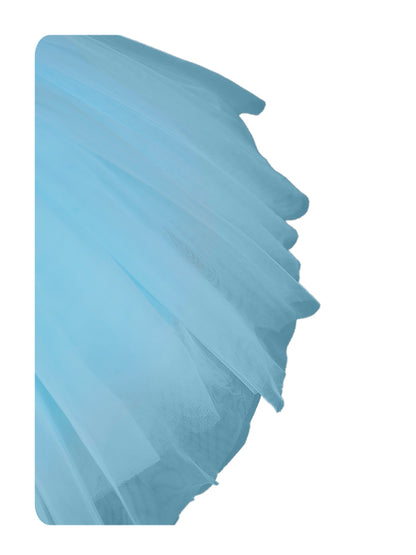 Enfance Sleeveless Floral Detailed Flare Net Party Dress - Ferozi