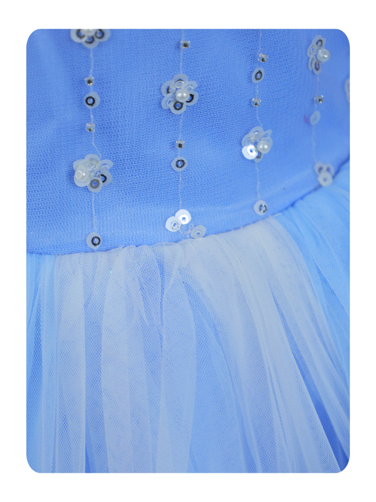 Enfance Sleeveless Embellished Tutu Dress with Ruffles - Ferozi