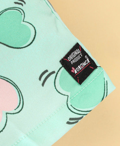 Enfance Heart Print Shorts-S.Green
