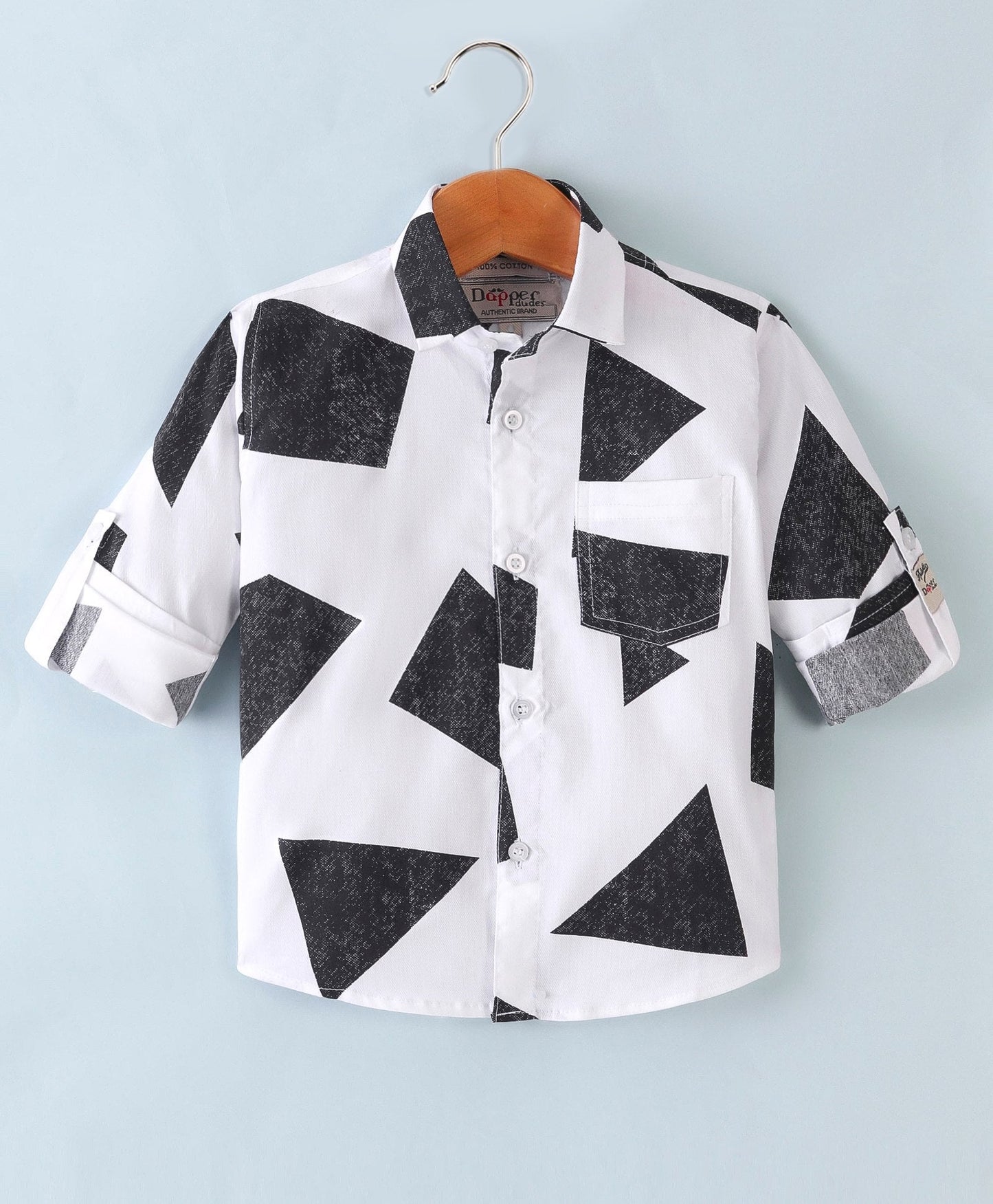 Dapper Dudes Full Sleeves Printed Shirt - Black