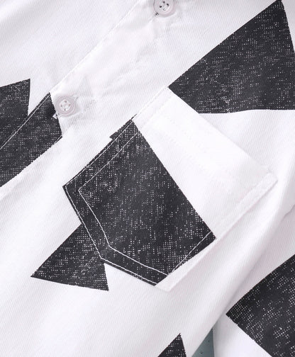 Dapper Dudes Full Sleeves Printed Shirt - Black