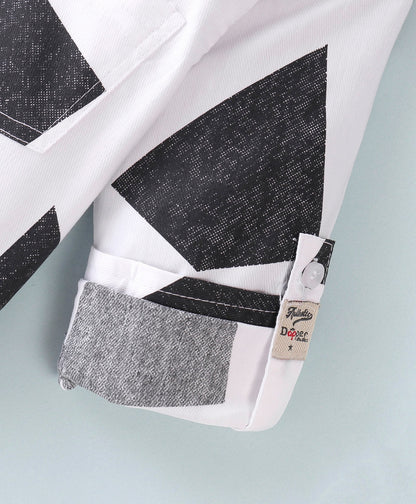 Dapper Dudes Full Sleeves Printed Shirt - Black