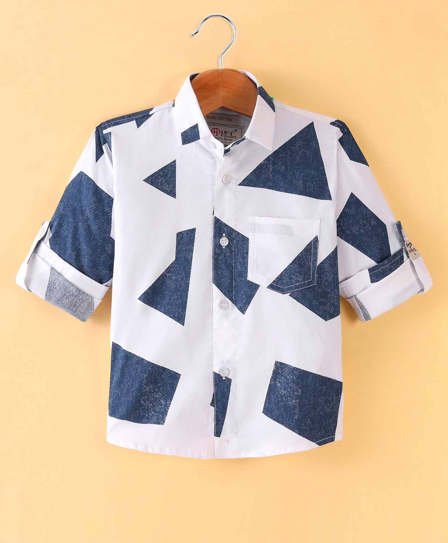 Dapper Dudes Full Sleeves Printed Shirt - Blue