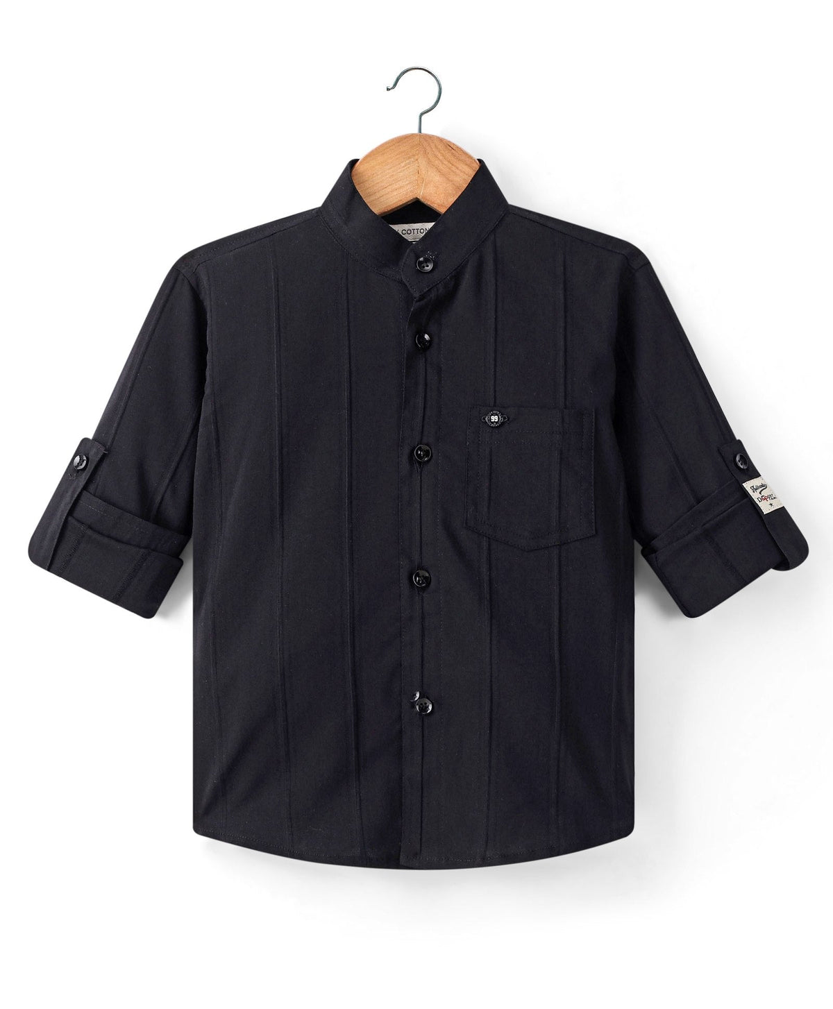 Dapper Dudes Full Sleeves Striped Shirt - Black