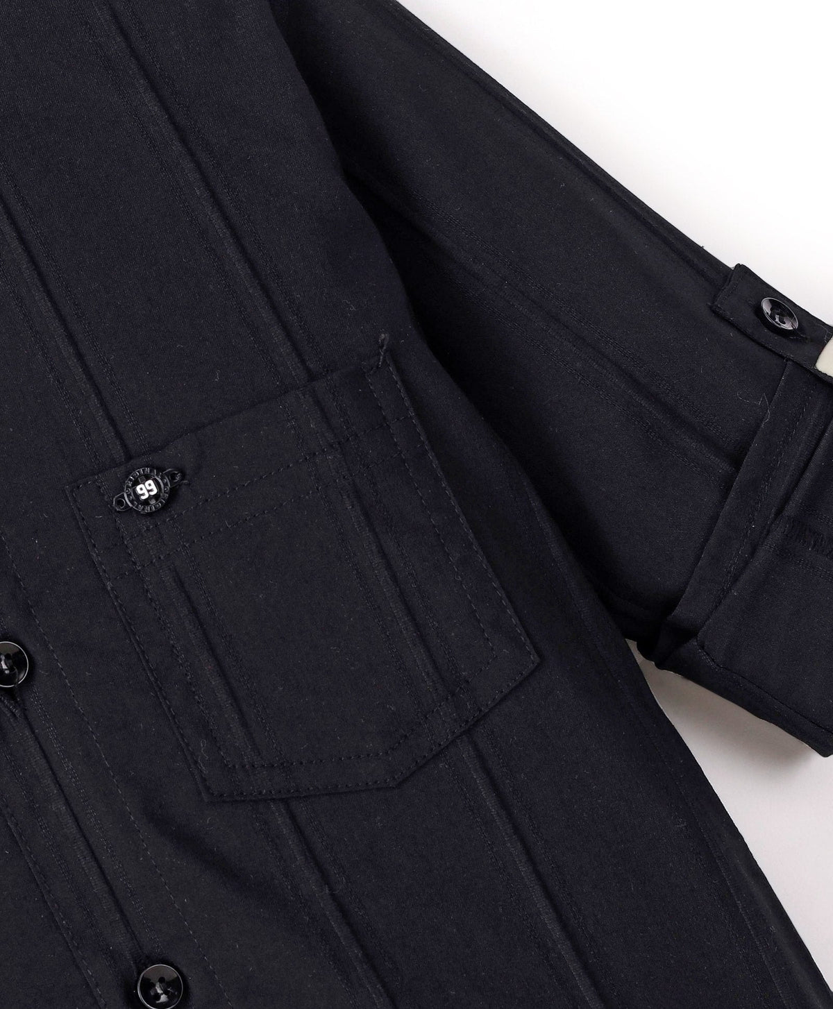 Dapper Dudes Full Sleeves Striped Shirt - Black