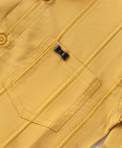 Dapper Dudes Full Sleeves Striped Shirt - Yellow