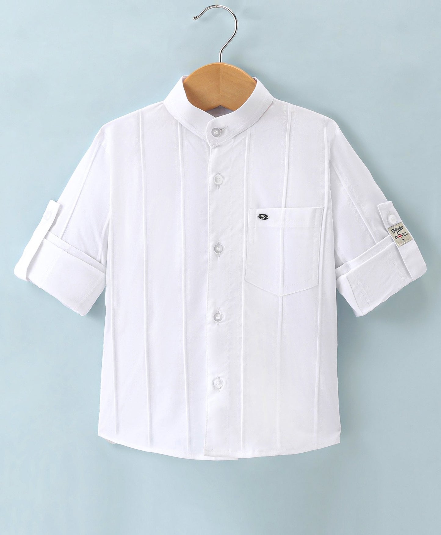 Dapper Dudes Full Sleeves Striped Shirt - White