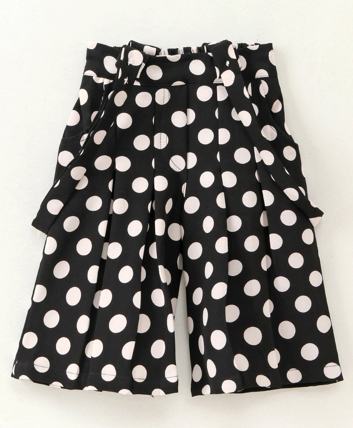 Enfance Full Sleeves Text Printed Tee With Polka Dot Printed Suspender Pants-Red