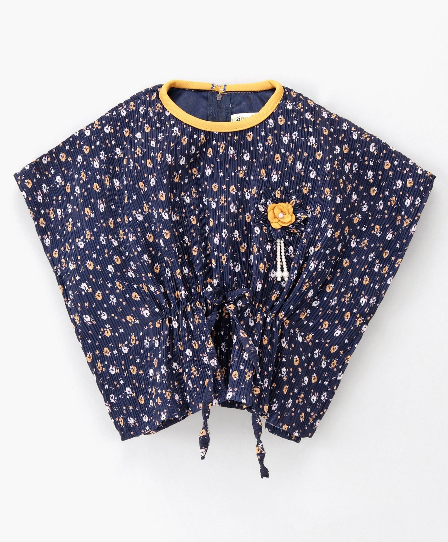 Enfance Kaftan Top With Skirt-Mustard