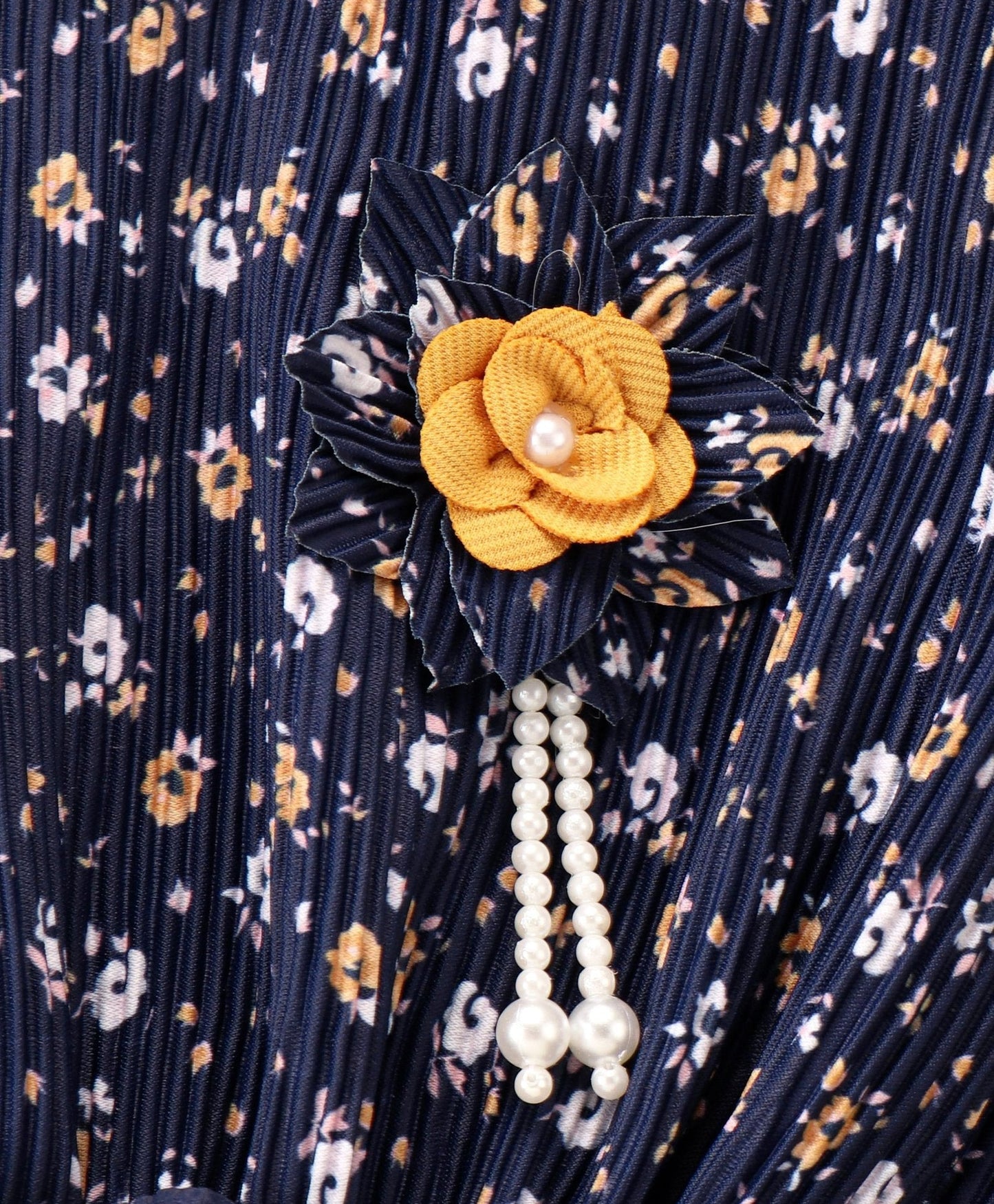 Enfance Kaftan Top With Skirt-Mustard
