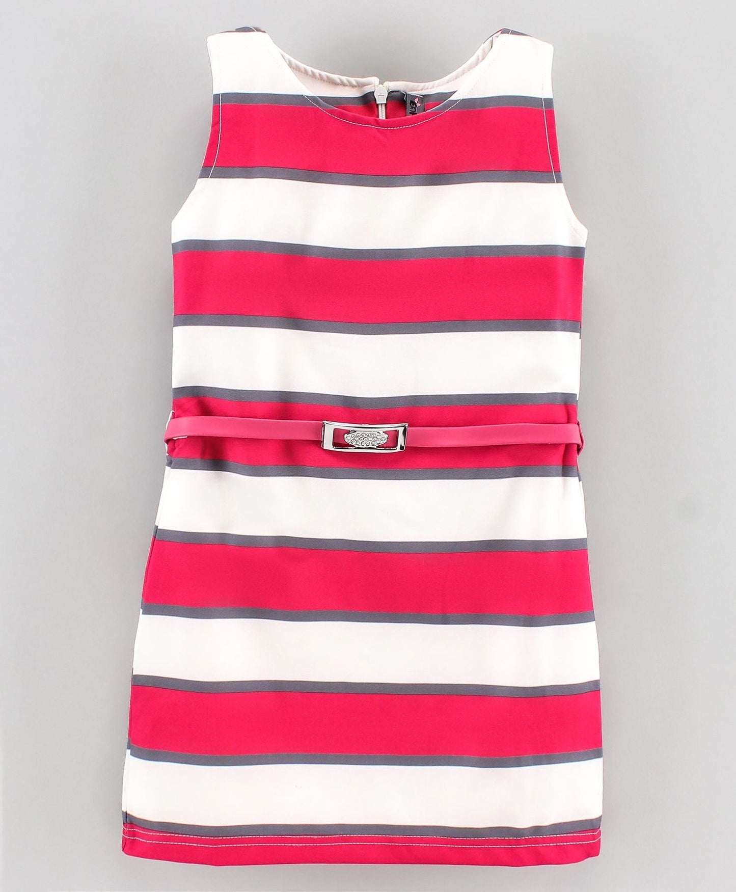 Enfance Half Sleeves Striped Dress With Jacket-Rani