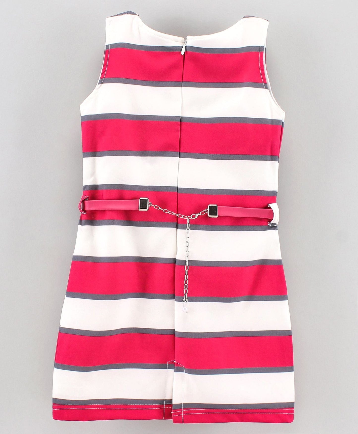 Enfance Half Sleeves Striped Dress With Jacket-Rani