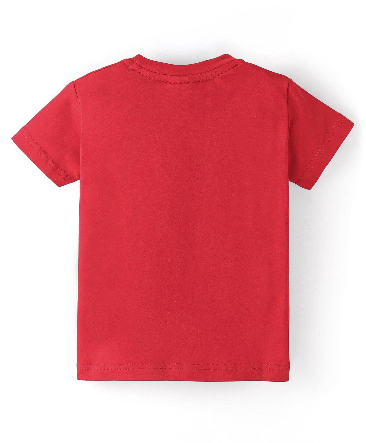 Dapper Dudes Half Sleeves Boys & Beep Print Tees - Red  D.Grey
