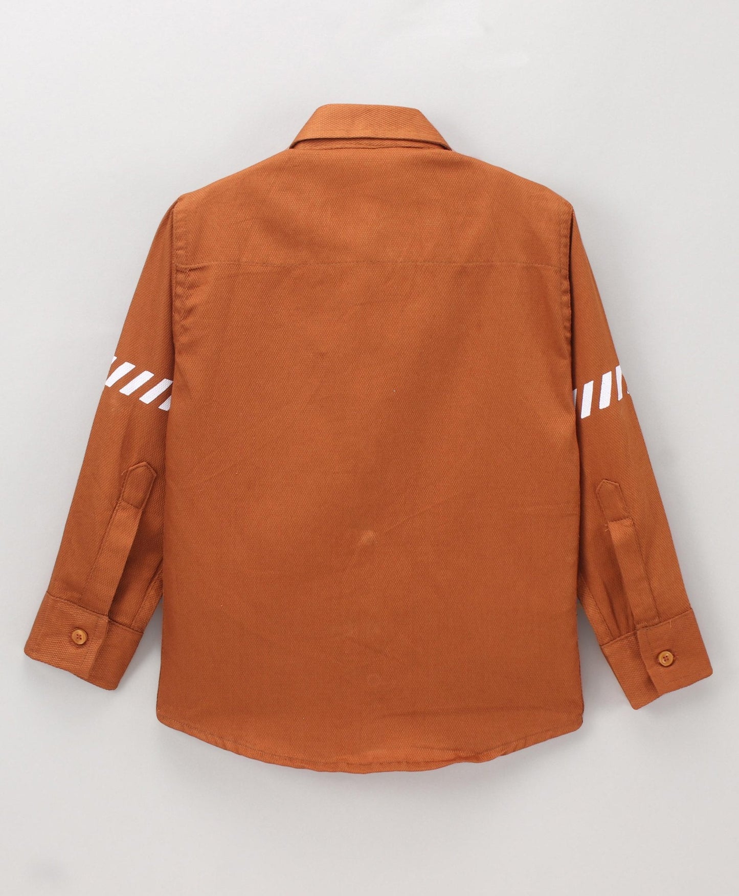 Dapper Dudes Full Sleeves Text Print Shirt - Brown