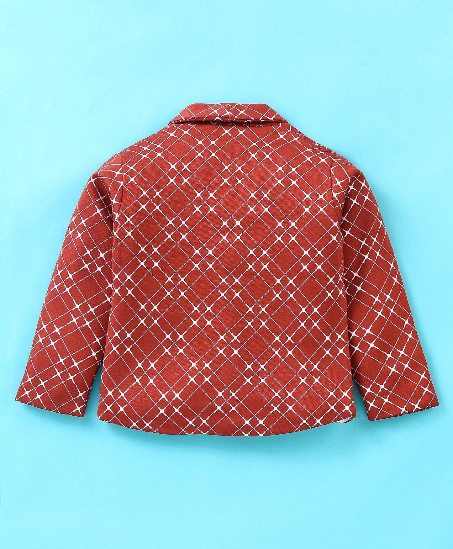 Dapper Dudes Full Sleeves Geometric Print Blazer With Tee - Brown