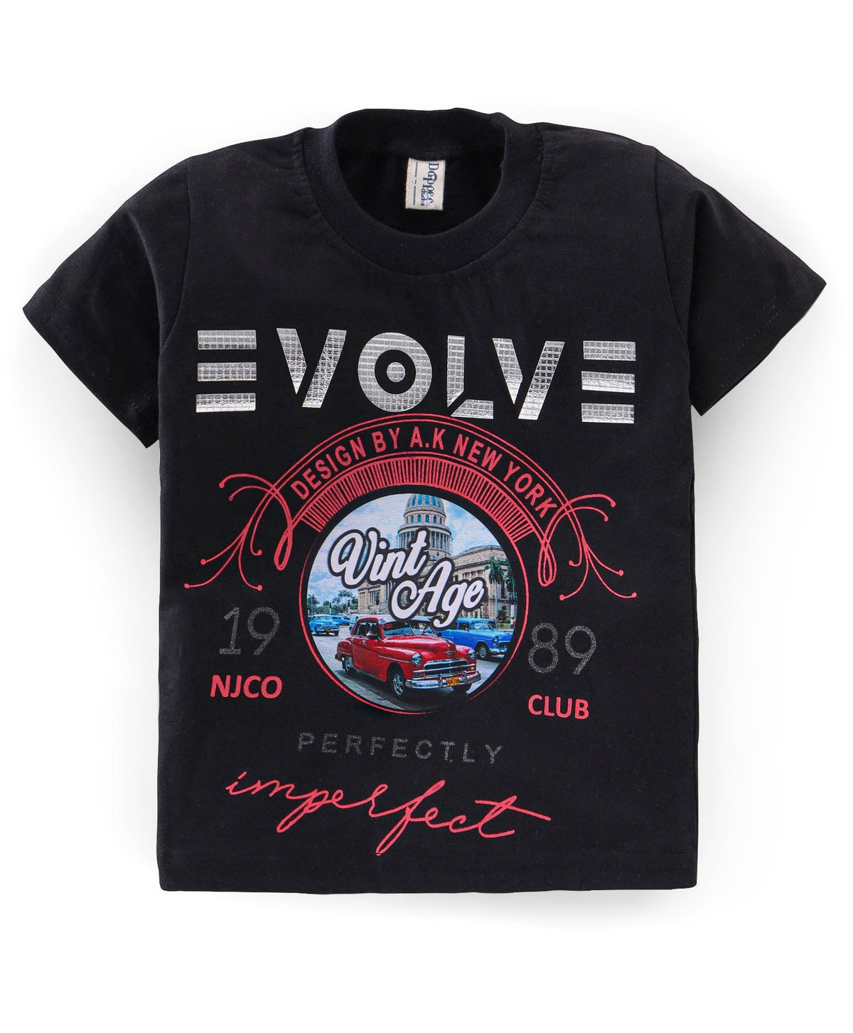 Dapper Dudes Full Sleeves Blazer With Evolve Print Tee & Bottom - Red