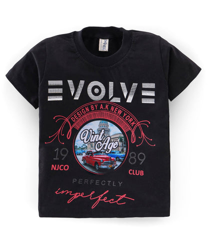Dapper Dudes Full Sleeves Blazer With Evolve Print Tee & Bottom - Red