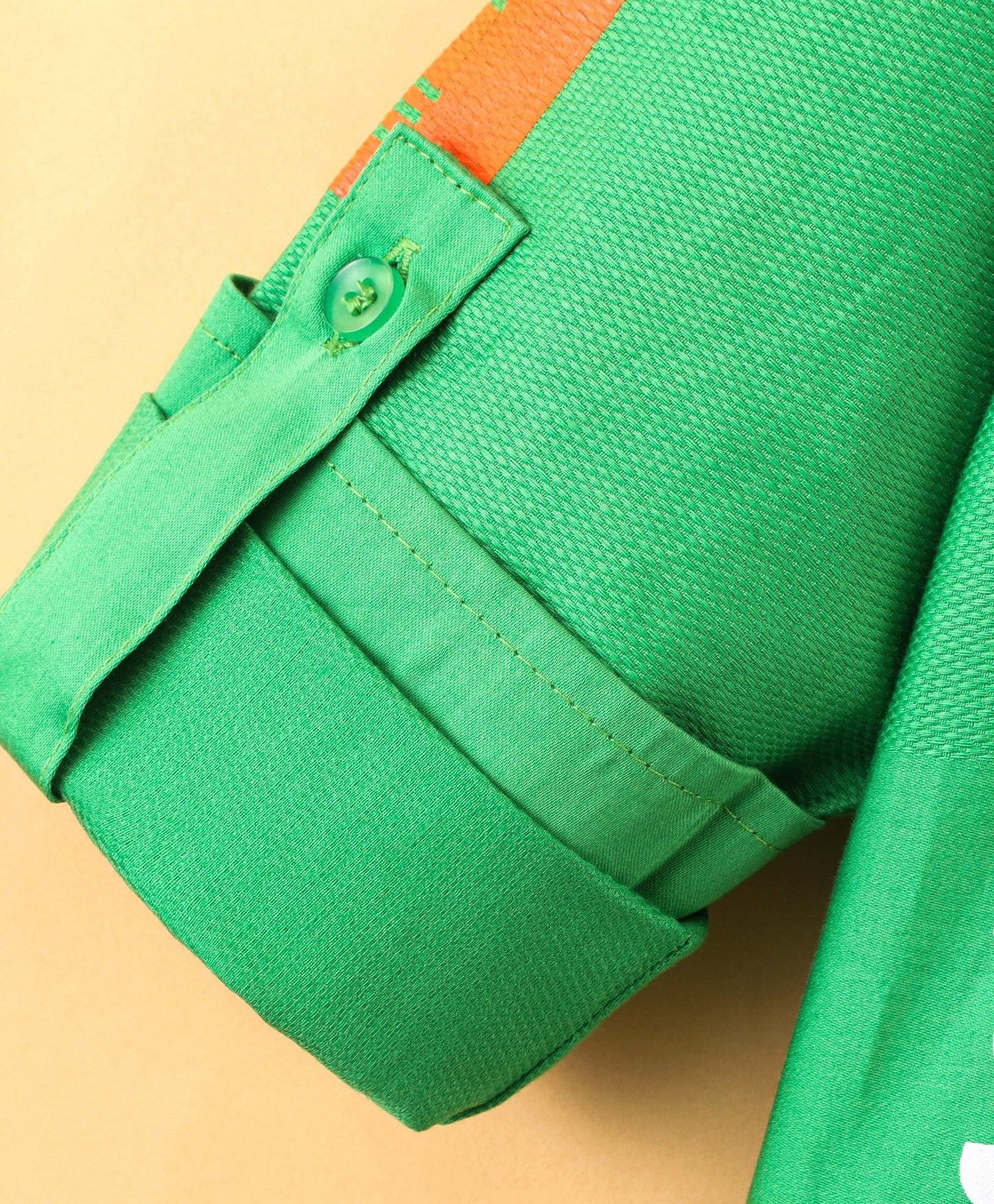 Dapper Dudes Full Sleeves Text Print Shirt - Green